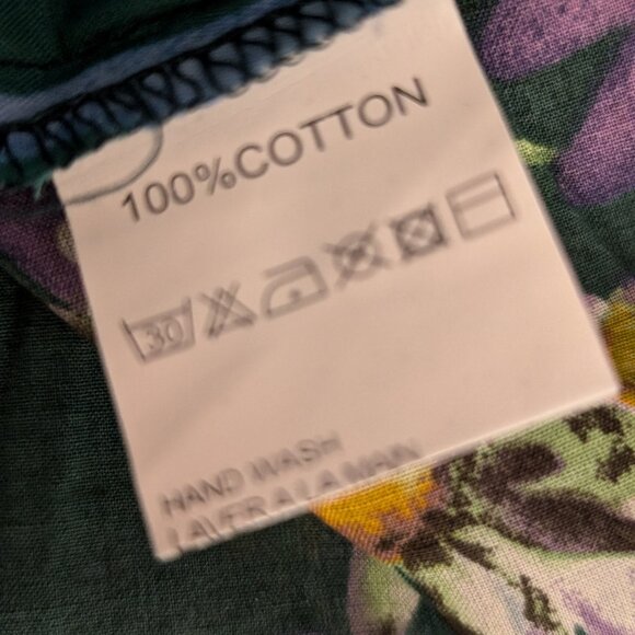 Forla Paris dress Floral Size L Green Marque BT Modelle Depose NWT - Picture 4 of 5